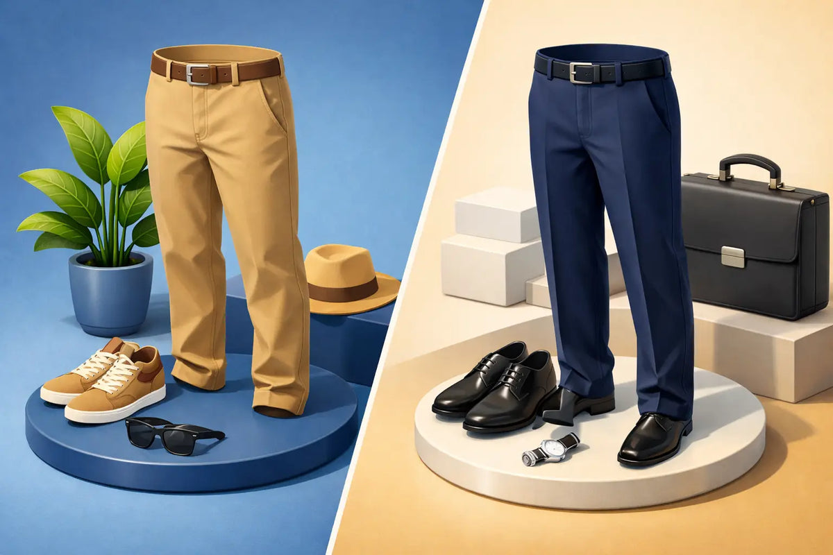 Men's Chinos vs Trousers: Which Pair to Wear