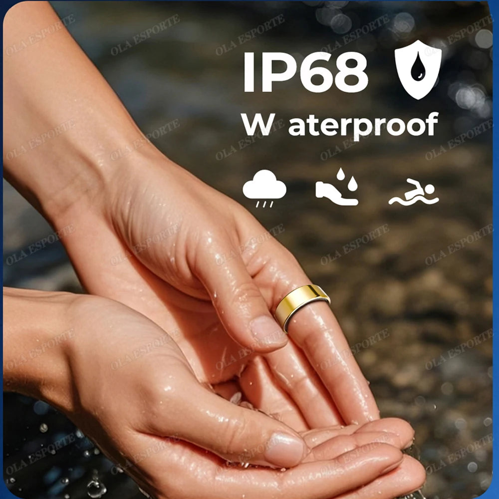 Smart Health Ring — Heart Rate, SpO₂ & Sleep Tracker | IP68 Waterproof